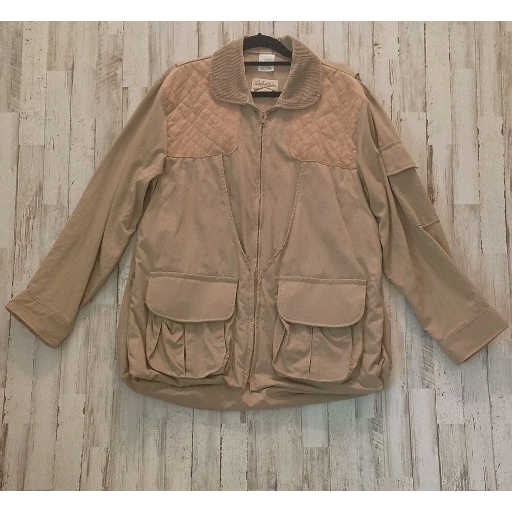 Vintage Cabela's Mens Size M Fowl Duck Hunting Jacket Shooting Outdoor Khaki USA